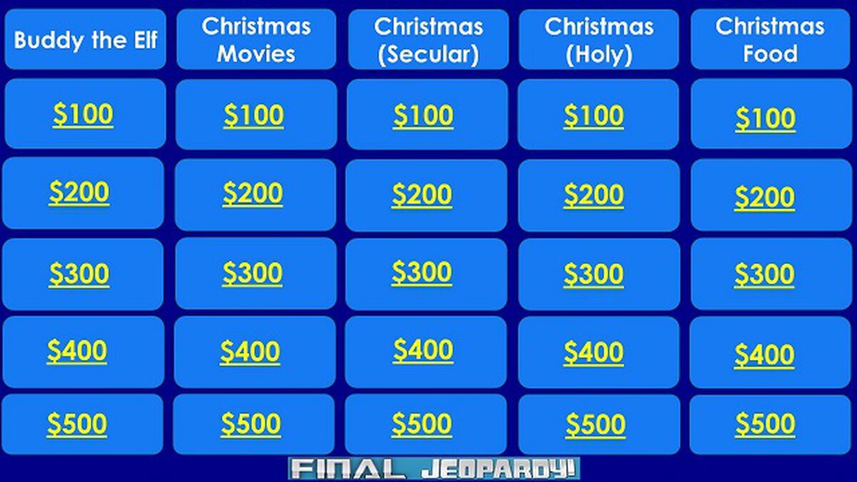 Christmas Jeopardy image number null
